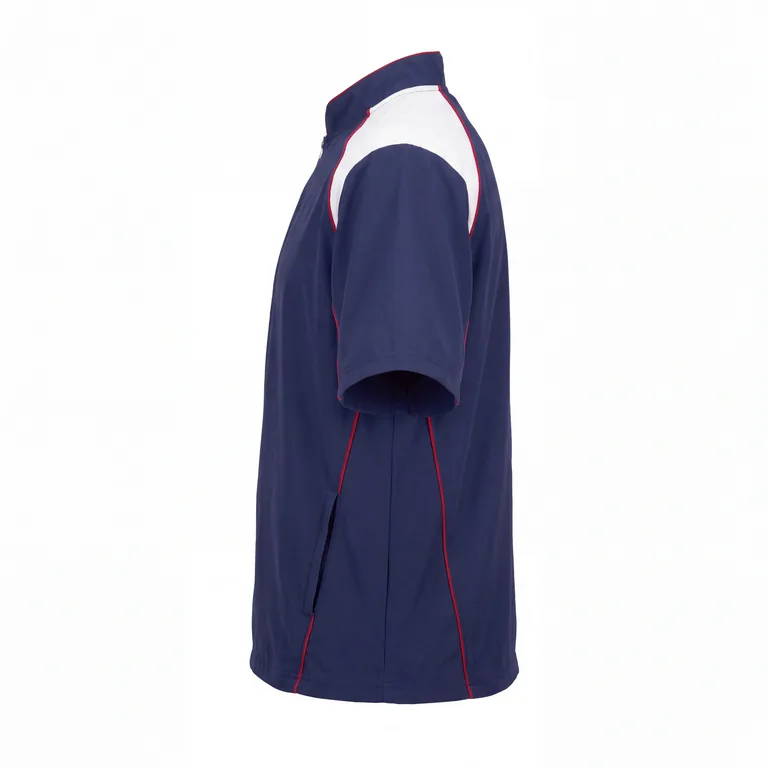 Custom baseball batting cage jackets, right side view