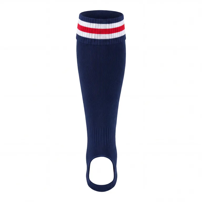 Custom baseball stirrup socks, front view