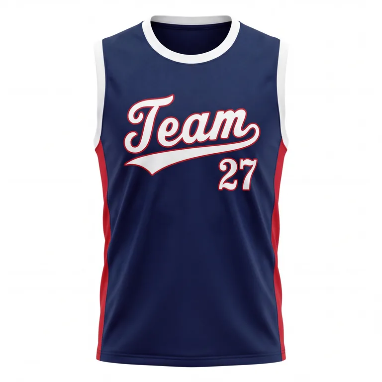 Custom baseball tank game jerseys, front view