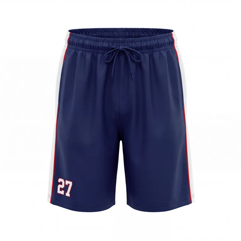 Custom baseball training shorts, front view