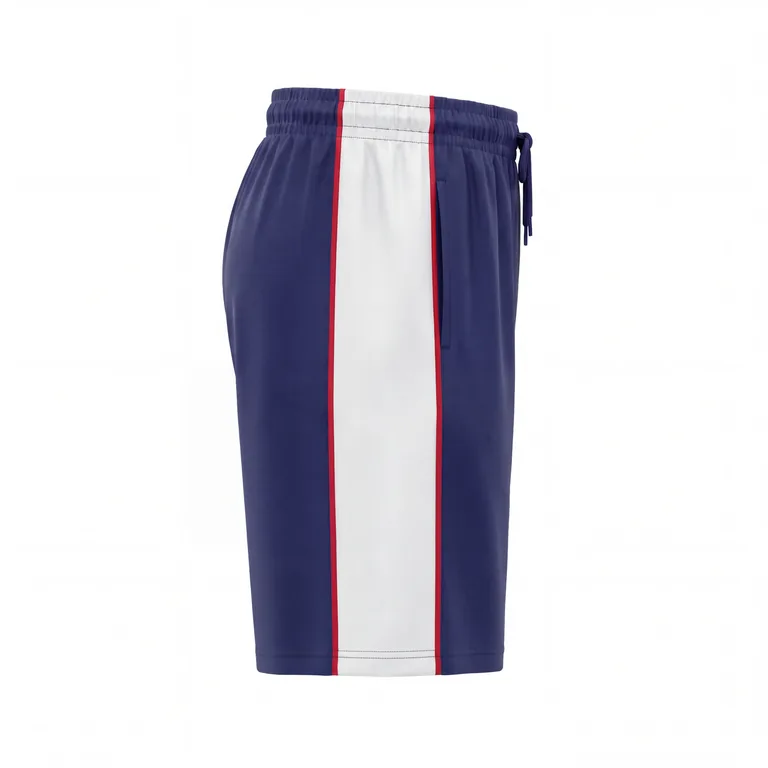 Custom baseball training shorts, right side view