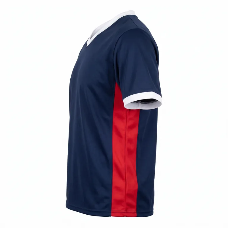 Custom baseball v-neck game jerseys, right side view