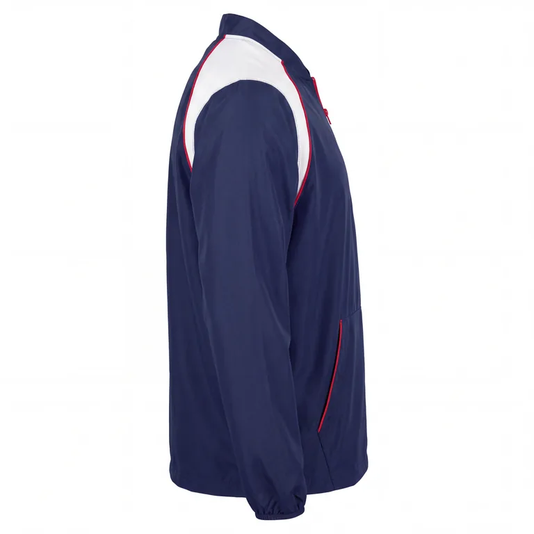 Custom baseball wind pullovers, right side view