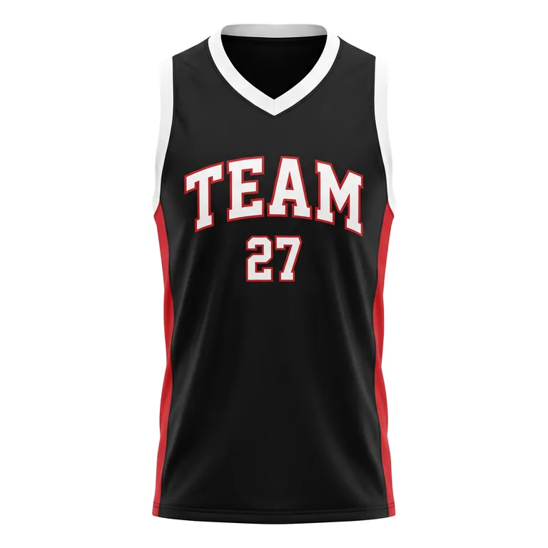 Custom basketball sleeveless training tees, front view