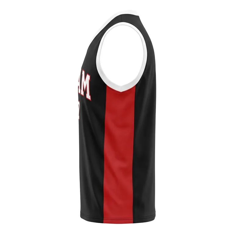 Custom basketball sleeveless training tees, right side view