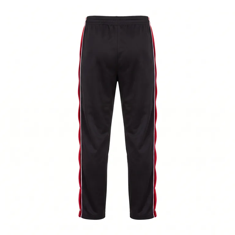 Custom basketball snap-away warm-up pants, back view