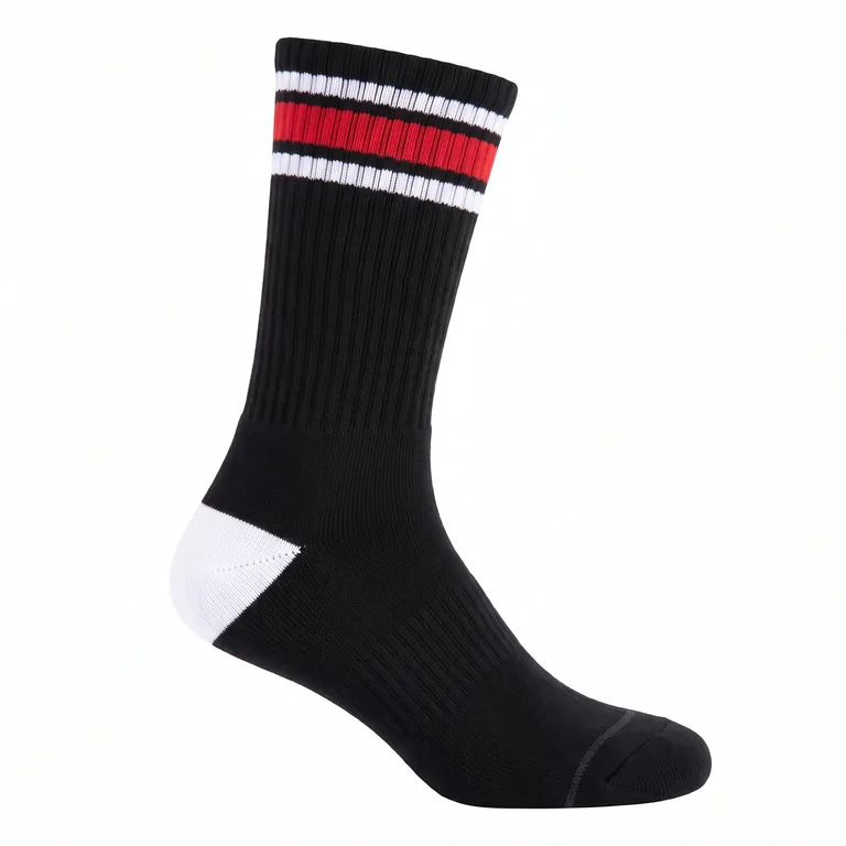 Custom basketball team socks, left side view