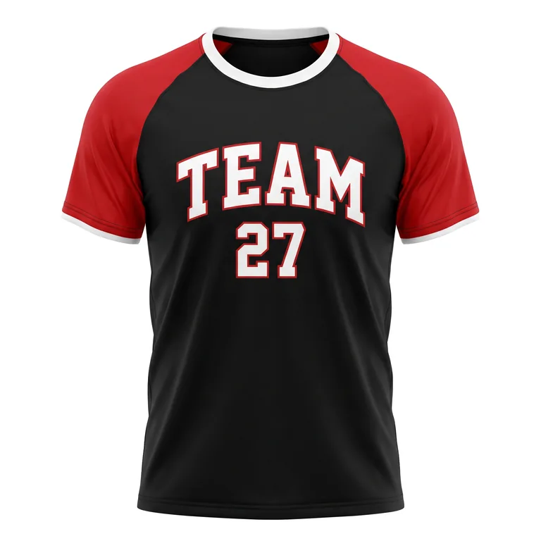Custom basketball training tees, front view