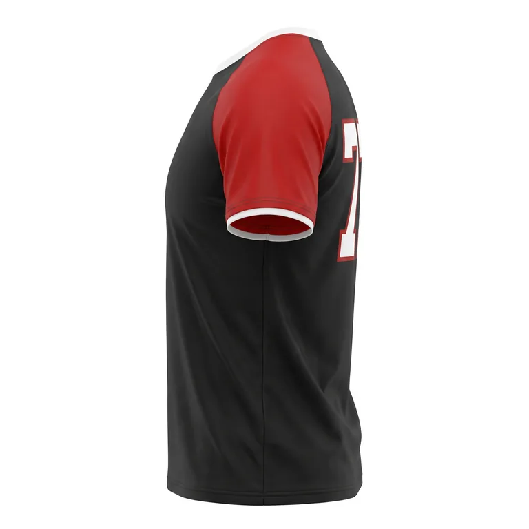 Custom basketball training tees, right side view