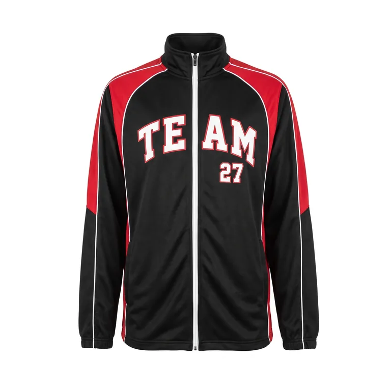 Custom basketball warm-up shooter jackets, front view