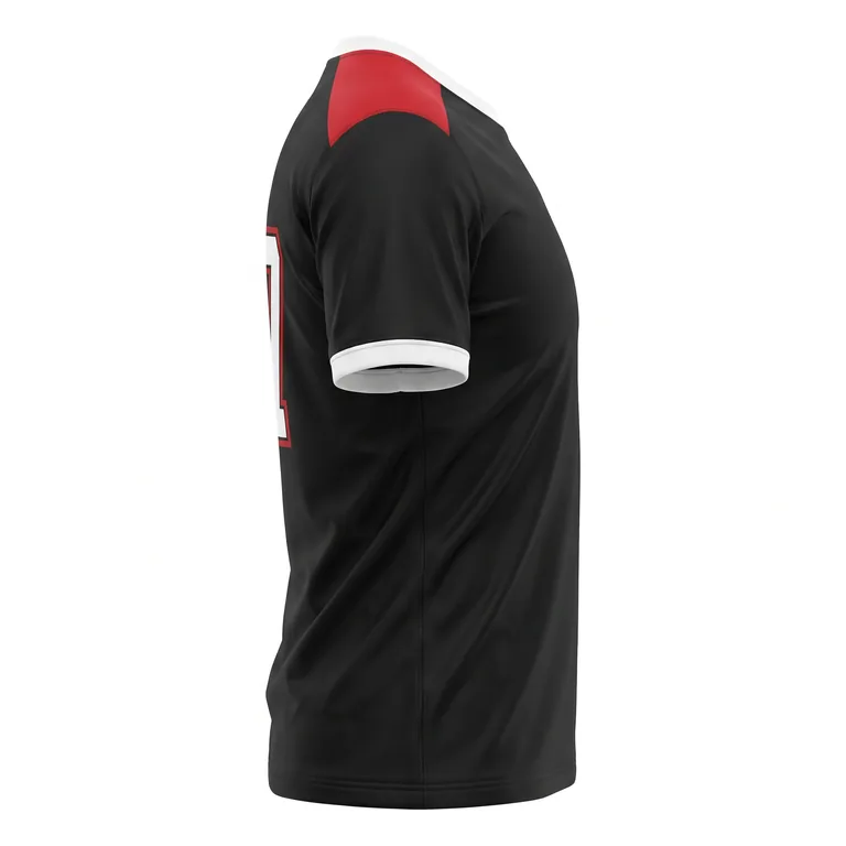 Custom basketball warm-up shooter shirts, left side view