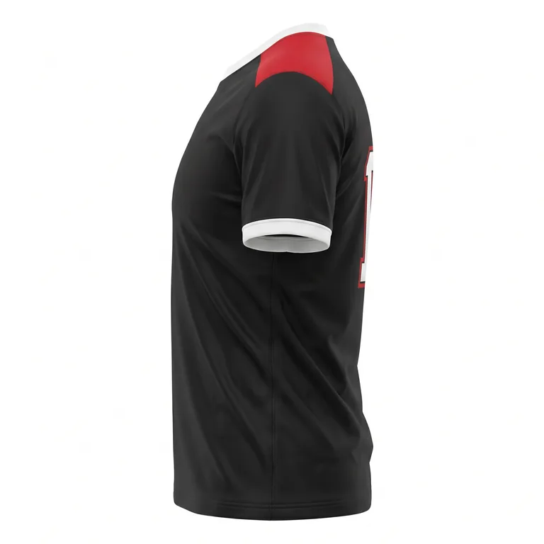 Custom basketball warm-up shooter shirts, right side view