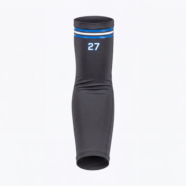 Custom esports arm sleeves, front view