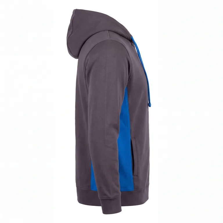 Custom esports full-zip hooded jackets, left side view