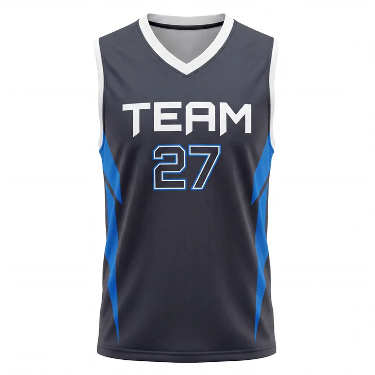 Custom esports sleeveless player jerseys, front view