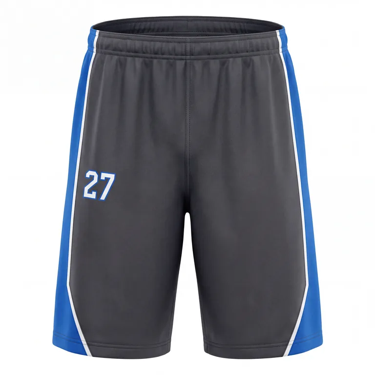 Custom esports team shorts, front view