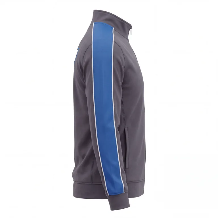 Custom esports warm-up jackets, left side view