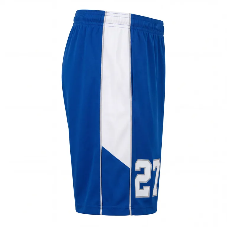 Custom flag football 7v7 game shorts, left side view