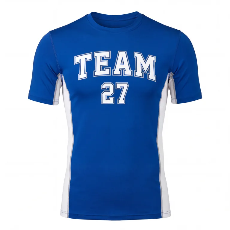 Custom flag football base-layer jerseys, front view