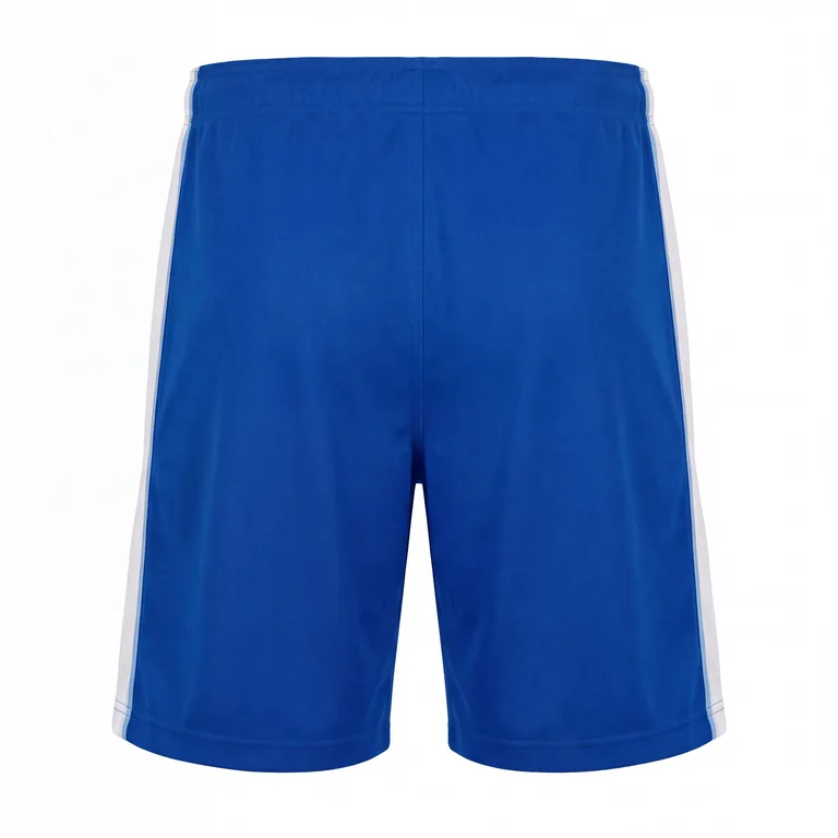 Custom flag football belt-friendly game shorts, back view
