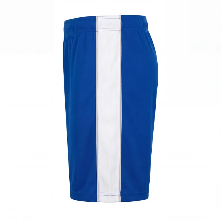 Custom flag football belt-friendly game shorts, right side view