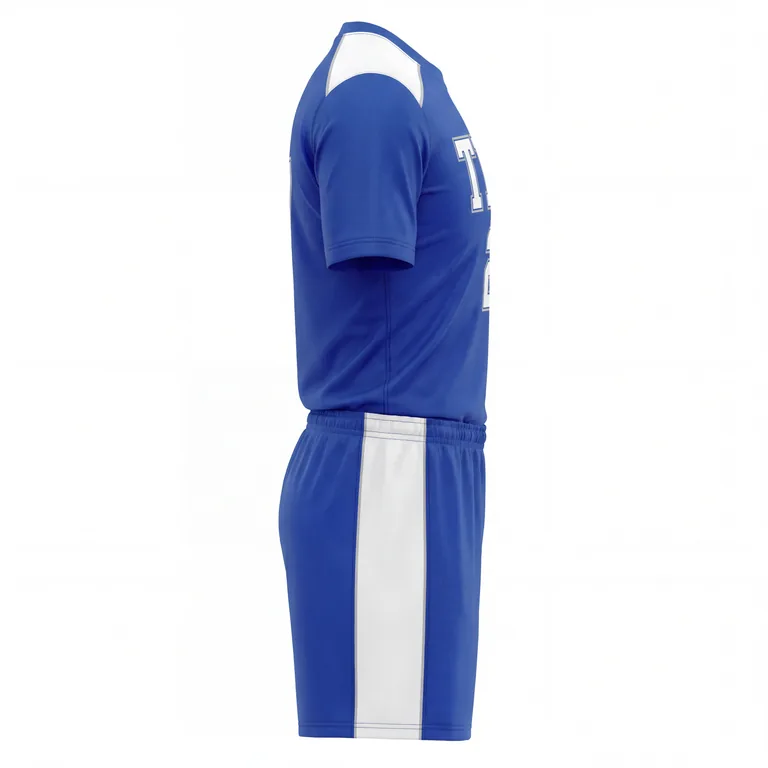 Custom flag football full uniform sets, left side view