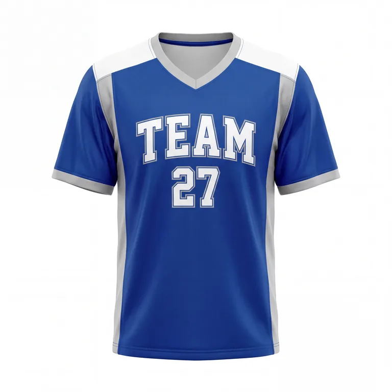 Custom flag football game jerseys, front view