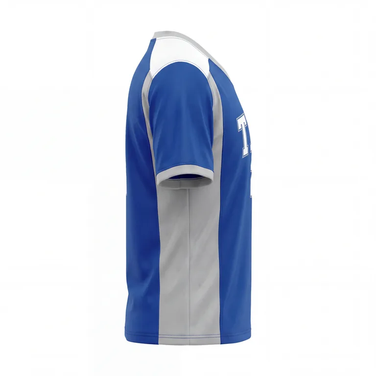 Custom flag football game jerseys, left side view