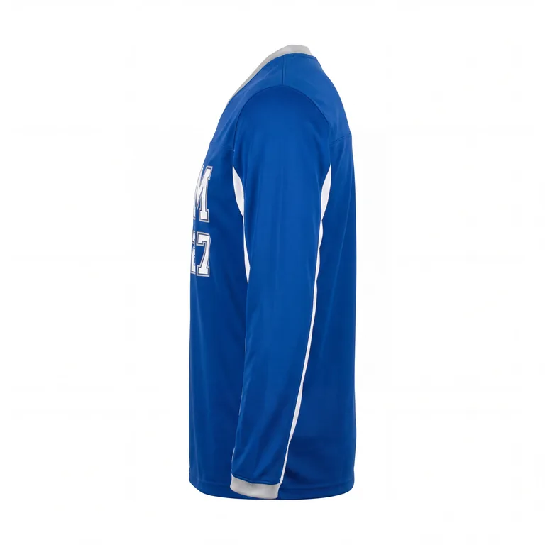 Custom flag football long-sleeve game jerseys, right side view