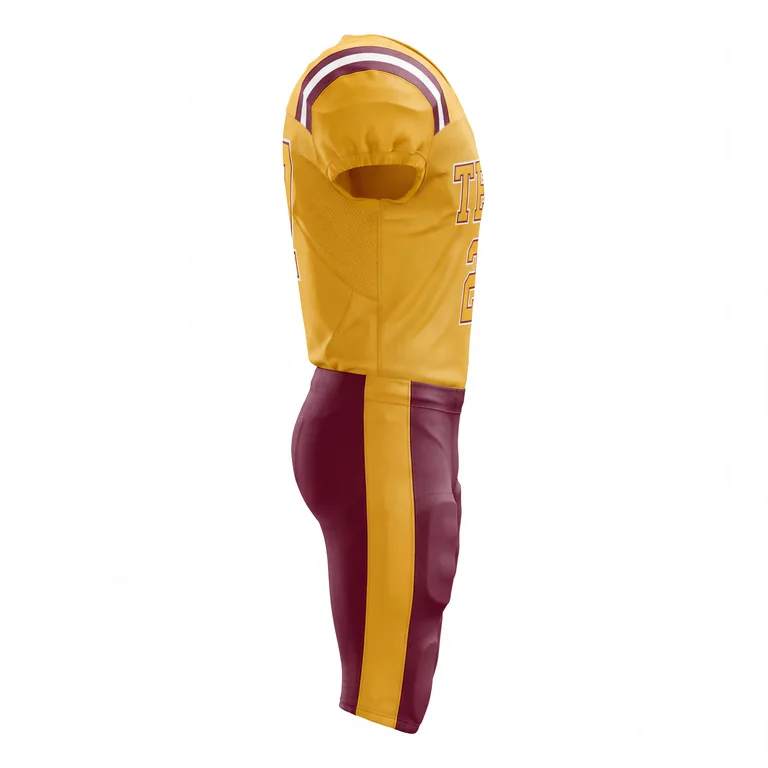 Custom football alternate game uniforms, left side view