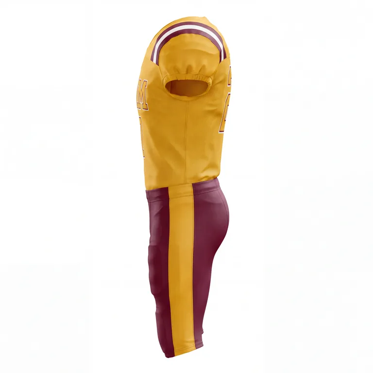 Custom football alternate game uniforms, right side view