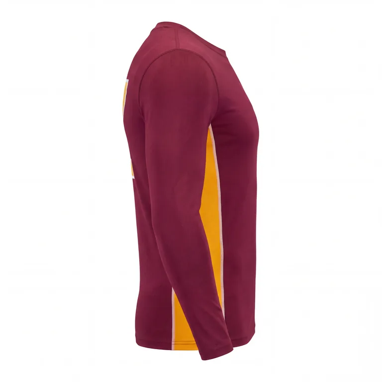 Custom football base-layer shirts, left side view