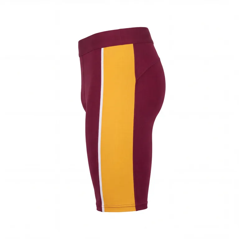 Custom football base-layer shorts, left side view