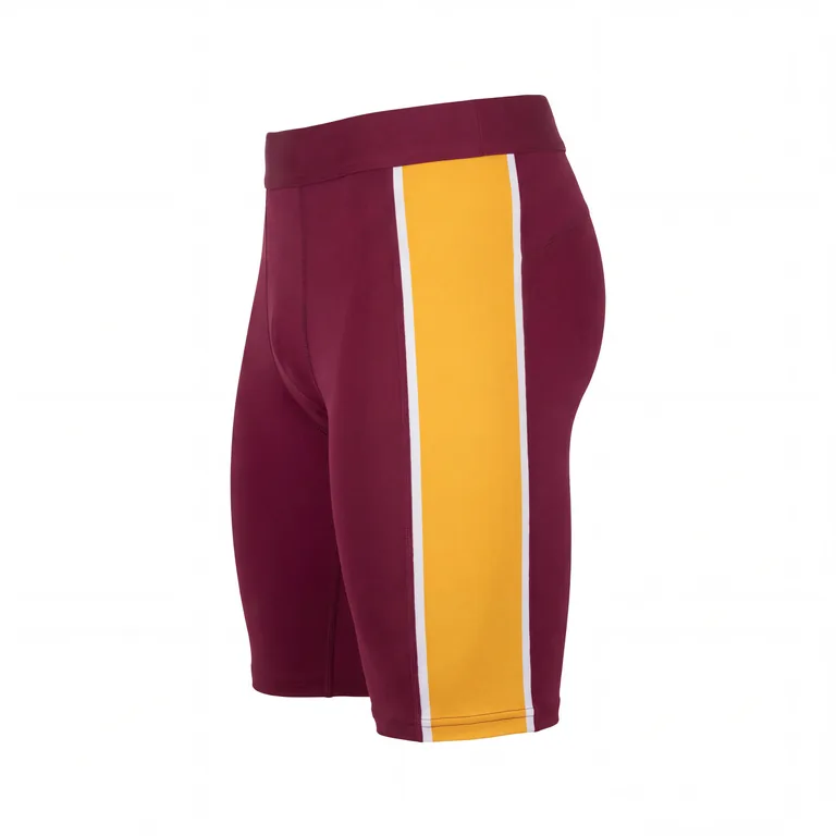 Custom football base-layer shorts, right side view