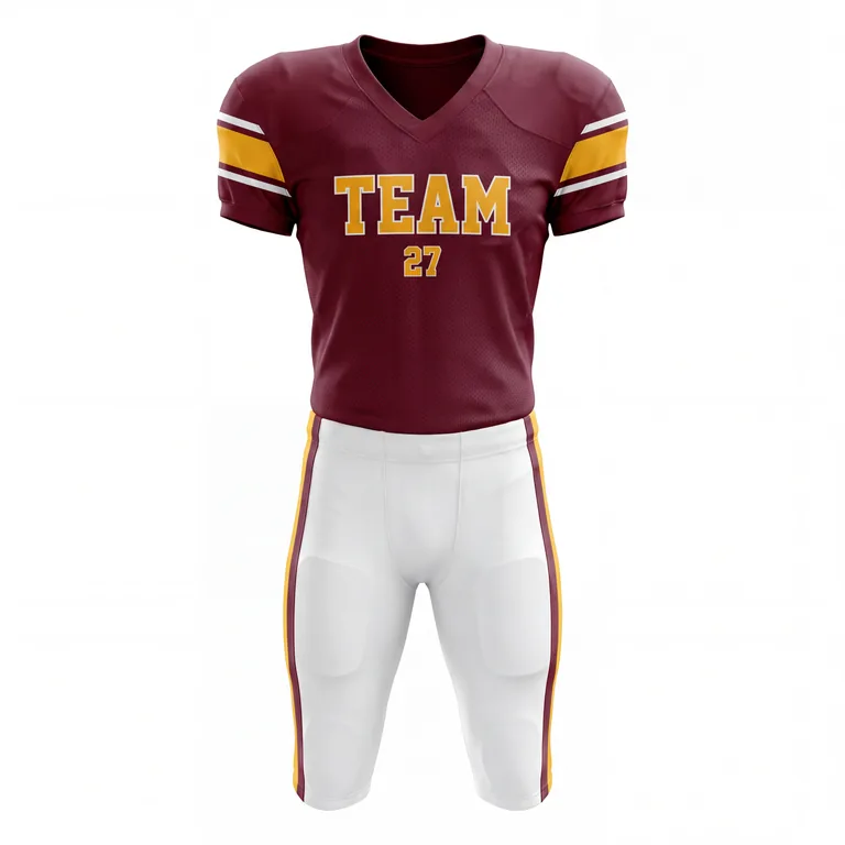 Custom football full uniform sets, front view