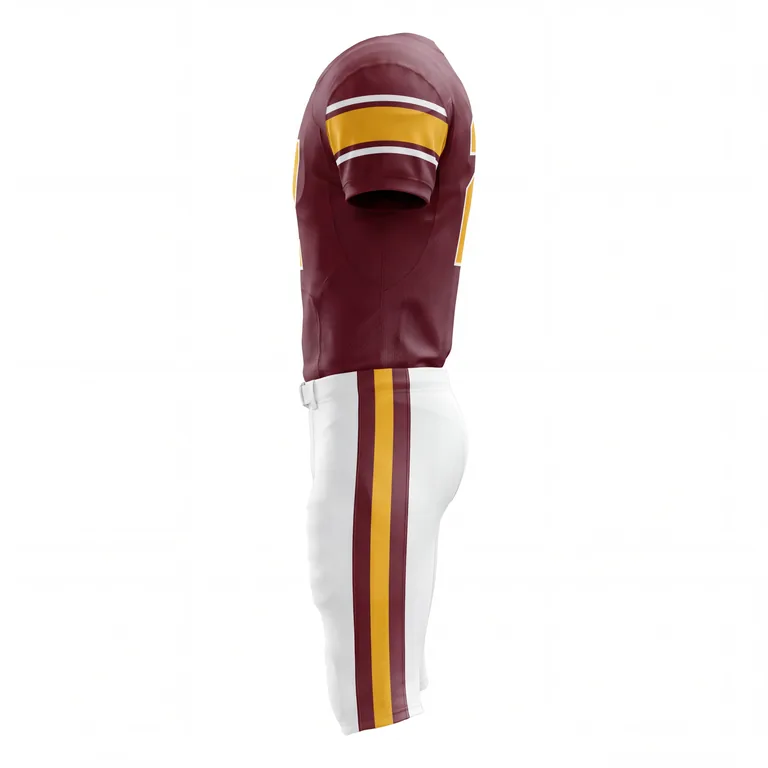Custom football full uniform sets, left side view