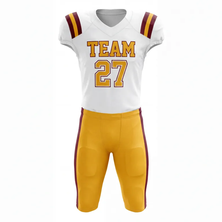 Custom football pro-cut away uniforms, front view
