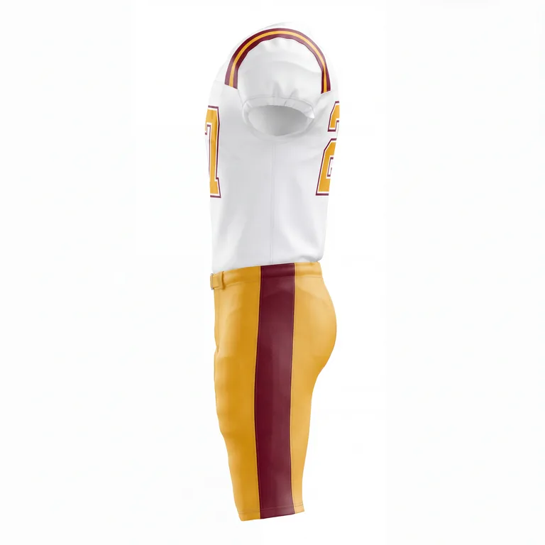 Custom football pro-cut away uniforms, right side view