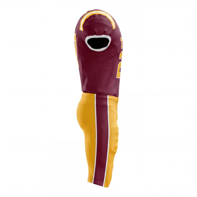 Custom football pro-cut game uniforms, right side view