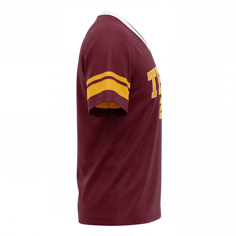 Custom football supporter jerseys, left side view