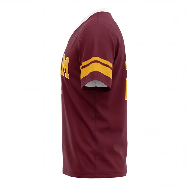 Custom football supporter jerseys, right side view