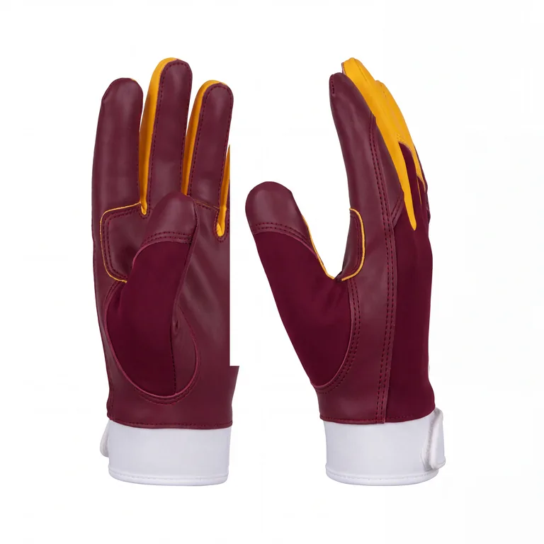 Custom football team gloves, right side view