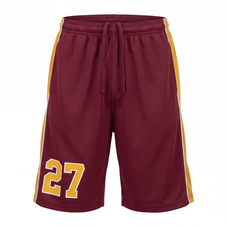 Custom football training shorts, front view