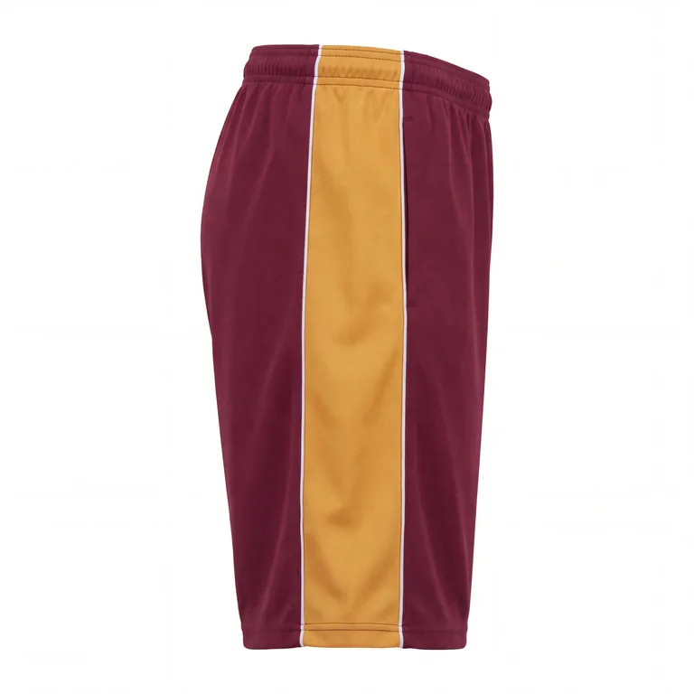 Custom football training shorts, left side view