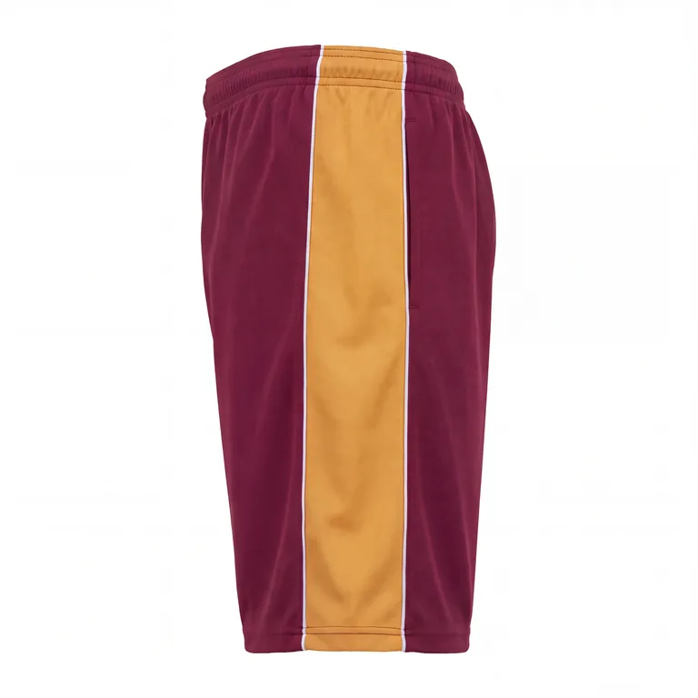 Custom football training shorts, right side view