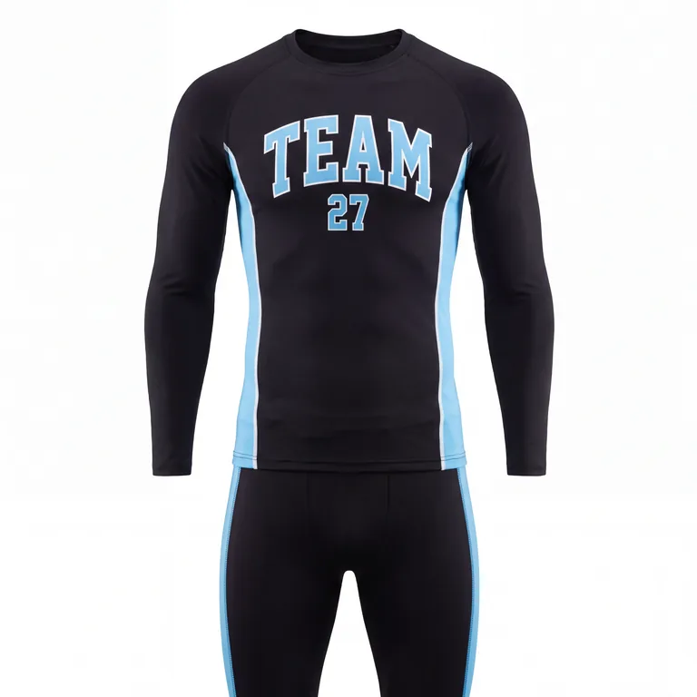 Custom ice hockey base-layer sets, front view