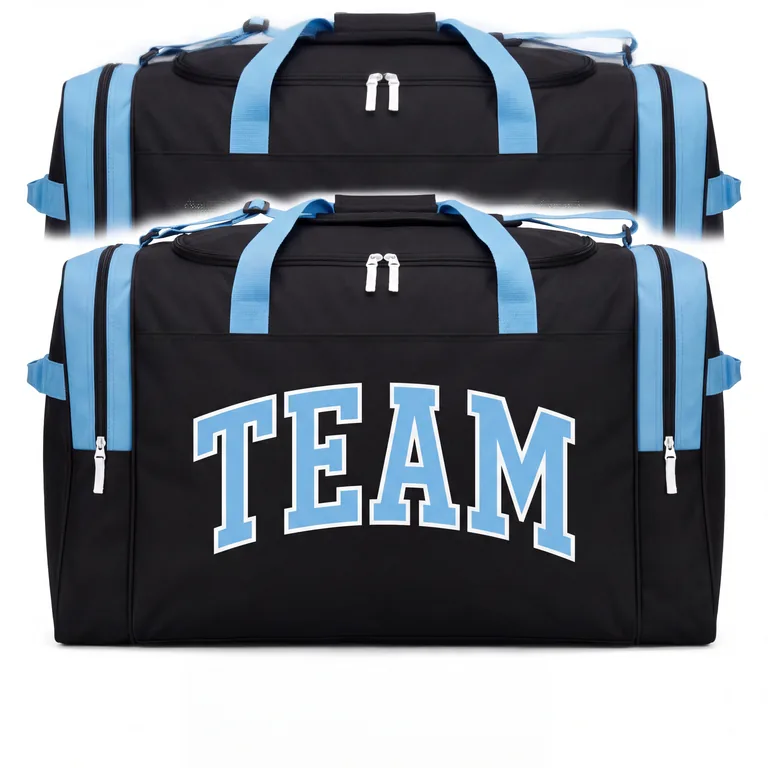Custom ice hockey equipment bags, front view