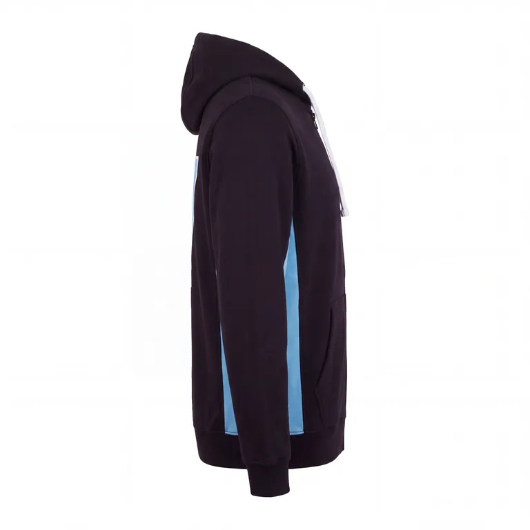 Custom ice hockey full-zip hooded jackets, left side view
