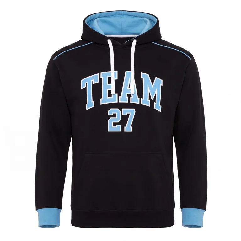 Custom ice hockey hooded pullovers, front view
