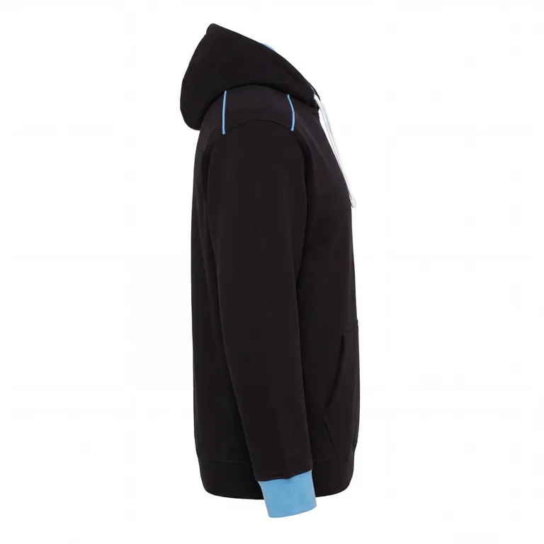 Custom ice hockey hooded pullovers, left side view